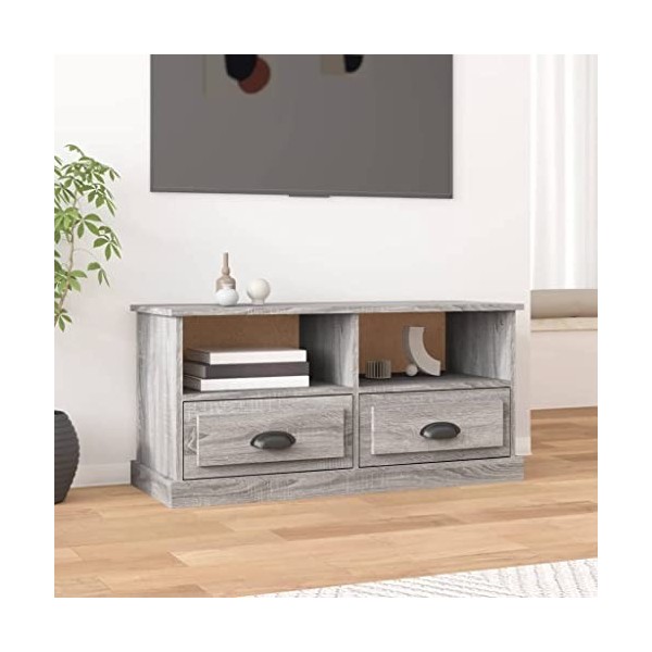 VEEKI Meuble TV, Meuble TV Suspendu, Meuble TV Industriel, Meuble TV Bois, Meuble Chambre, Convient pour Salon ou Chambre, So