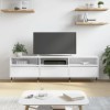 VEEKI Meuble TV, Meuble TV Suspendu, Meuble TV Industriel, Meuble TV Bois, Meuble Chambre, Convient pour Salon ou Chambre, Bl