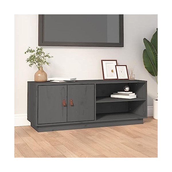 VEEKI Meuble TV, Meuble TV Suspendu, Meuble TV Industriel, Meuble TV Bois, Meuble Chambre, Convient pour Salon ou Chambre, Gr