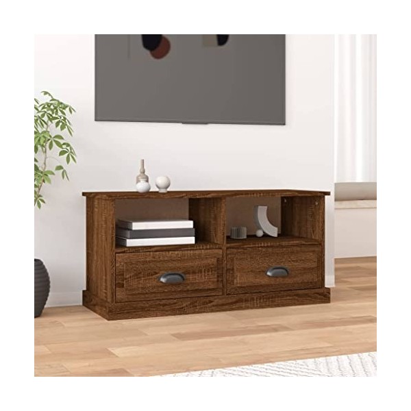 VEEKI Meuble TV, Meuble TV Suspendu, Meuble TV Industriel, Meuble TV Bois, Meuble Chambre, Convient pour Salon ou Chambre, ch