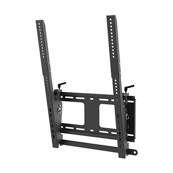 StarTech.com Support Mural télé Portrait/Vertical - Écrans VESA 40-55 pouces 50kg - Inclinable - Barre de Sécurité pour les