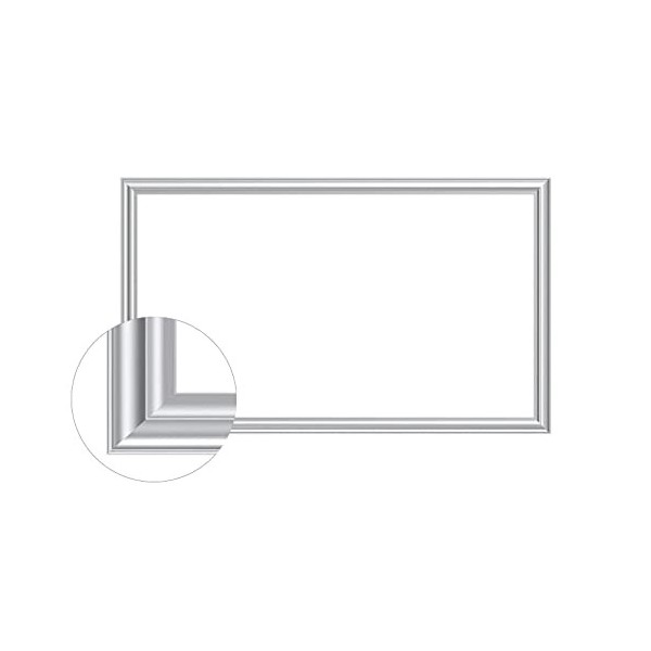 Intec brackets - Cadre TV Art déco en argent brossé créé exclusivement pour Samsung The Frame 43"