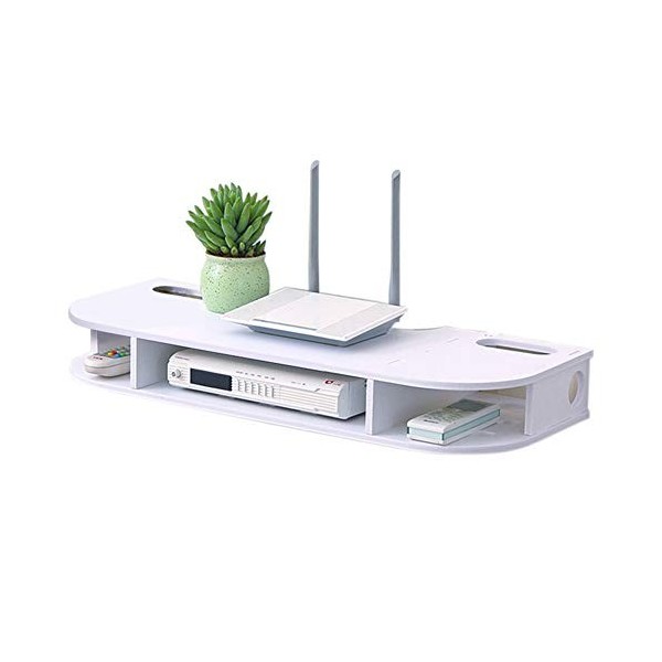 YXZN Console Multimédia Flottante, Console De Télévision Murale À 2 Niveaux Étagère De Télévision Flottante pour Boîtiers De 