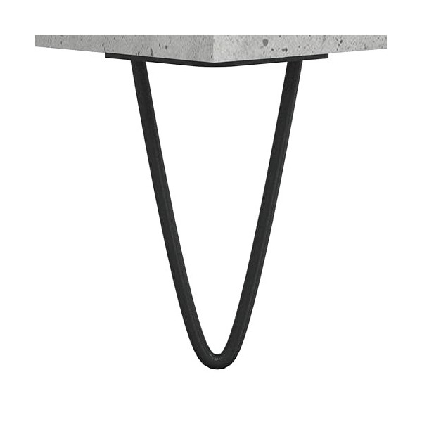 Tidyard Meuble TV de Salon Unité TV de 3 Tiroirs Meuble de Télévision Pieds en Fer Gris béton 150x36x30 cm Bois dingénierie