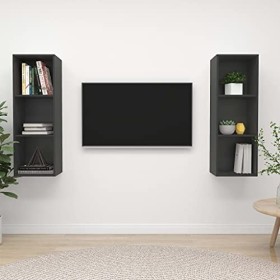 VEEKI Meuble TV, Meuble TV Suspendu, Meuble, Meuble TV avec Rangement，Meuble Industriel, Convient pour Salon ou Chambre, Meub