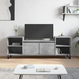 vidaXL Meuble TV, Armoire de Télévision avec 6 Compartiments, Meuble Télé avec Portes Salon Salle de Séjour, Moderne, Gris Bé