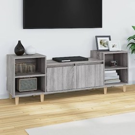 Meuble TV Sonoma Gris 160x35x55 cm Bois dingénierie - Meuble Chambre, Support Télé pour Salon Salle à Manger Chambre, Style 