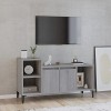 Tidyard Meuble TV de Salon Bois Support pour Meuble TV Armoire Stéréo Meuble Multimédia Sonoma Gris 100x35x55 cm Bois dingén