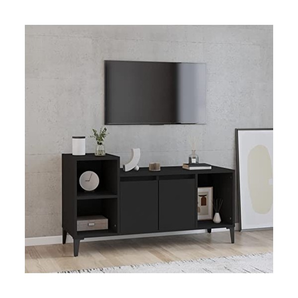 Tidyard Meuble TV de Salon Bois Support pour Meuble TV Armoire Stéréo Meuble Multimédia Sonoma Gris 100x35x55 cm Bois dingén