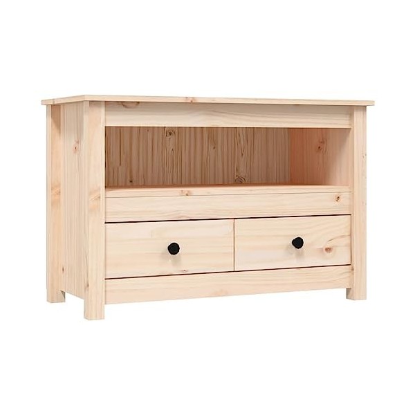 VEEKI Meuble TV, Meuble TV Suspendu, Meuble TV Industriel, Meuble TV Bois, Meuble Chambre, Convient pour Salon ou Chambre, 79