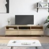 VEEKI Meuble TV, Meuble TV Suspendu, Meuble TV Industriel, Meuble TV Bois, Meuble Chambre, Convient pour Salon ou Chambre, ch