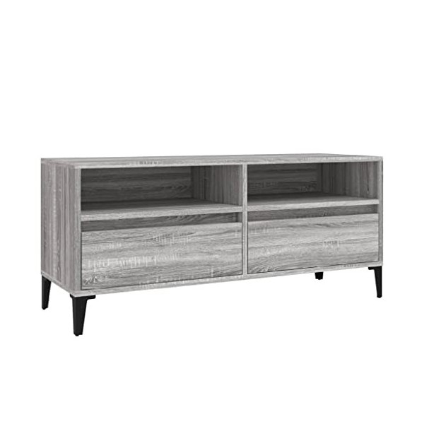 VEEKI Meuble TV, Meuble TV Suspendu, Meuble TV Industriel, Meuble TV Bois, Meuble Chambre, Convient pour Salon ou Chambre, So