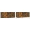 FAMIROSA Meubles TV 2 pcs Chêne fumé 80x30x30 cm Bois dingénierie 23.1KG 