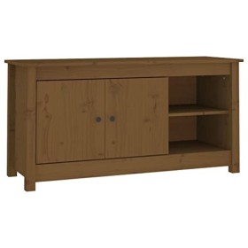 Générique Meuble TV Marron Miel 103x36,5x52 cm Bois de pin Massif,12.95 KG,814592, Meubles, Meubles TV
