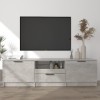 FAMIROSA Meuble TV Gris béton 140x35x40 cm Bois dingénierie 26.1KG 