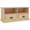 FAMIROSA Meuble TV chêne Sonoma 93x35,5x45 cm Bois dingénierie 21.9KG 