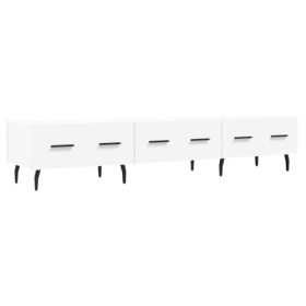 FAMIROSA Meuble TV Blanc 150x36x30 cm Bois dingénierie 26.5KG 