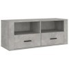 FAMIROSA Meuble TV Gris béton 100x35x40 cm Bois dingénierie 24.1KG 