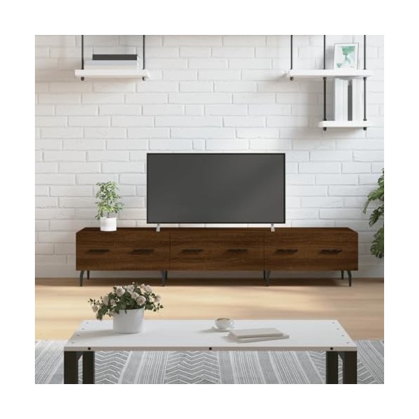 FAMIROSA Meuble TV chêne Marron 150x36x30 cm Bois dingénierie 25.8KG -9171