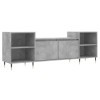 Meuble TV Gris béton 160x35x55 cm Bois dingénierie - Meuble TV de Salon Banc Télé Industriel, Support Rangement Console Jeux