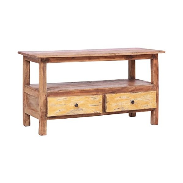 Générique Meuble TV 90 x 40 x 50 cm Bois de récupération Massif,15.3 KG,283924, Meubles, Meubles TV
