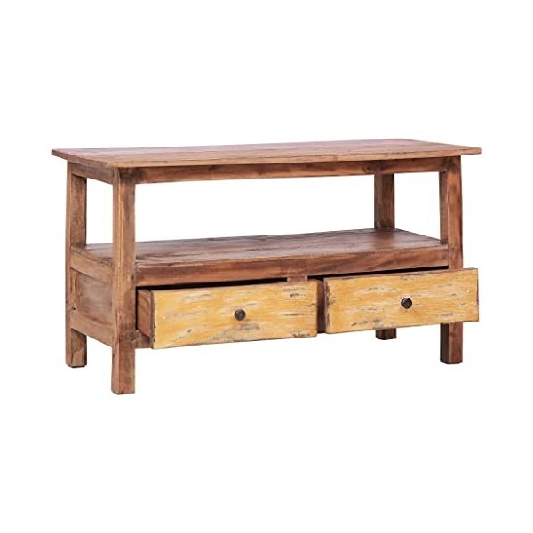 Générique Meuble TV 90 x 40 x 50 cm Bois de récupération Massif,15.3 KG,283924, Meubles, Meubles TV
