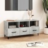 FAMIROSA Meuble TV Gris béton 102x35x50 cm Bois dingénierie 24.8KG 