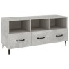 FAMIROSA Meuble TV Gris béton 102x35x50 cm Bois dingénierie 24.8KG 