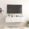 VEEKI Meuble TV, Meuble TV Suspendu, Meuble, Meuble TV avec Rangement，Meuble Industriel, Convient pour Salon ou Chambre, Meub