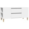 CIADAZ Meuble TV Blanc 102x44,5x50 cm Bois dingénierie,Meuble TV,Meuble TV Moderne,Meuble de Salon