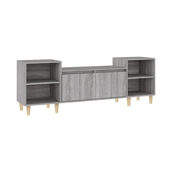 WREWING Meuble TV,Support pour Téléviseur Jusqu’à 50-80 Pouces,Table Télé avec Étagères Réglables,Bas Table TV Support de Tél