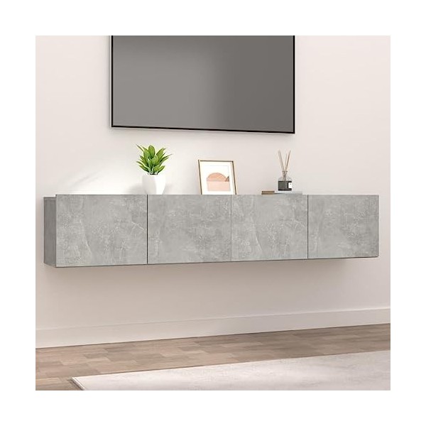 VEEKI Meuble TV, Meuble TV Suspendu, Meuble TV Industriel, Meuble TV Bois, Meuble Chambre, Convient pour Salon ou Chambre, Me