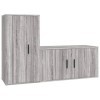 Ensemble de Meubles TV 2 pcs Sonoma Gris Bois dingénierie - Table TV Support de Télévision en Bois pour Salon Chambre Salle 