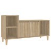 Metrile Meuble TV pour TV, meuble TV, étagère en bois 100 x 35 x 55 cm, chêne Sonoma