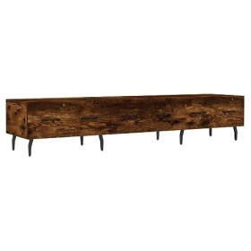 Camerina Meuble TV chêne fumé 150x36x30 cm Bois dingénierie,Meuble TV,Table Basse Salon Meuble TV,Table Basse Couleurs