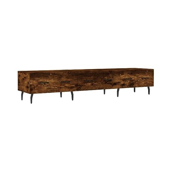 ZEYUAN Meuble TV chêne fumé 150x36x30 cm Bois dingénierie,Meuble TV,Table Basse Salon Meuble TV,Table Basse Couleurs