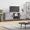 JUNZAI Meuble TV Sonoma Gris 150x30x50 cm Bois dingénierie,Table Basse Salon Meuble TV,Meuble TV,Table Basse LED Couleurs