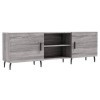 JUNZAI Meuble TV Sonoma Gris 150x30x50 cm Bois dingénierie,Table Basse Salon Meuble TV,Meuble TV,Table Basse LED Couleurs