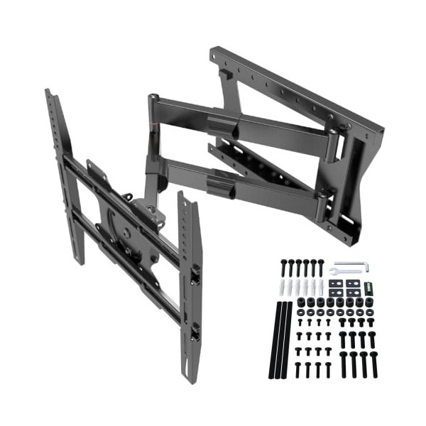 Support TV Mural DQ Hercules Turn 80cm, Tourner jusquà 75 Pouces 60kg, Nior