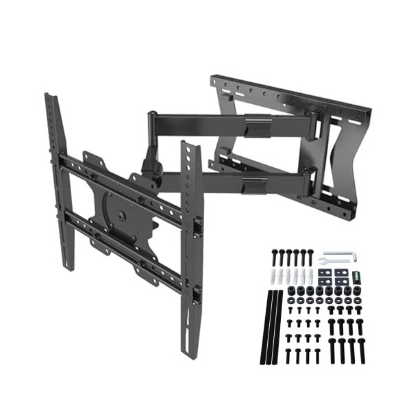 Support TV Mural DQ Hercules Turn 80cm, Tourner jusquà 75 Pouces 60kg, Nior