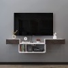 Pmnianhua Étagère TV Flottante, Meuble TV Suspendu,Meuble TV Flottant Mural, Étagère Console Multimédia, Meuble Mural avec 2 