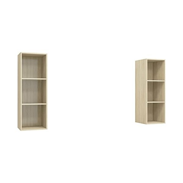 Camerina Meubles TV muraux 2 pcs Chêne Sonoma Aggloméré,Meuble TV,Meuble TV Moderne,Meuble de Salon386