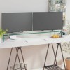 Camerina Meuble TV/de Moniteur 110 x 30 x 13 cm Verre Transparent,Table Television Salon,Meuble Télé Haut,Meuble TV Haut