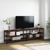 Keyur Meuble TV, Banc TV Buffet Bas Support de Télévision Meuble Télé Meuble TV chêne fumé 180x30x50 cm Bois dingénierie et 