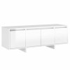 Lechnical Meuble TV, meuble TV, meuble de télévision, meuble TV salon, mobilier moderne, meuble TV blanc brillant 120 x 30 x 