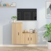 Ensemble de Meubles TV 2 pcs chêne Sonoma Bois dingénierie - Banc TV, Meuble TV Suspendu, Convient pour Salon ou Chambre