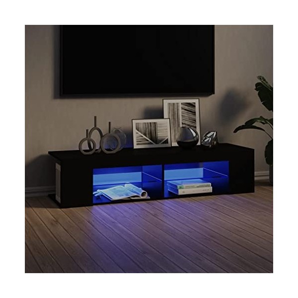 WREWING Meuble TV,Bas Table TV Support de Télévision en Bois pour Salon Chambre Salle à Manger,Support pour Téléviseur Jusqu’