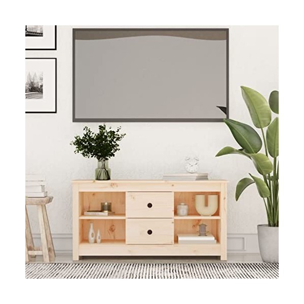 VEEKI Meuble TV, Meuble TV Suspendu, Meuble TV Industriel, Meuble TV Bois, Meuble Chambre, Convient pour Salon ou Chambre, 10