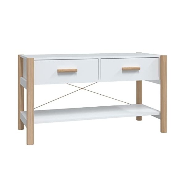 VEEKI Meuble TV, Meuble TV Suspendu, Meuble TV Industriel, Meuble TV Bois, Meuble Chambre, Convient pour Salon ou Chambre, Bl