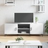 VEEKI Meuble TV, Meuble TV Suspendu, Meuble TV Industriel, Meuble TV Bois, Meuble Chambre, Convient pour Salon ou Chambre, Bl